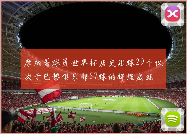 摩纳哥球员世界杯历史进球29个仅次于巴黎俱乐部57球的辉煌成就